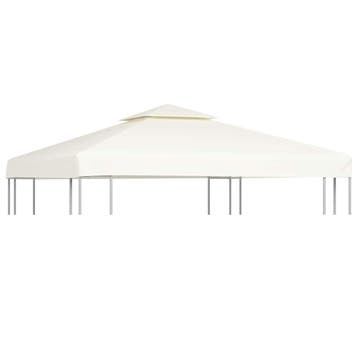 vidaXL Vervangend tentdoek prieel 310 g/m² 3x3 m crèmewit, Verzenden, Nieuw