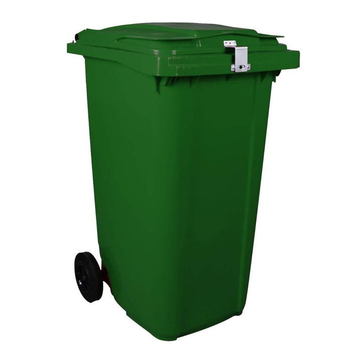 Afvalcontainer 240 liter Groen met Hangslotvoorziening, Huis en Inrichting, Badkamer | Badtextiel en Accessoires, Nieuw, Verzenden