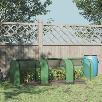 Outsunny Mini Kweekkas voor Tuinplanten - 295x100x80 cm - Gr, Verzenden, Nieuw