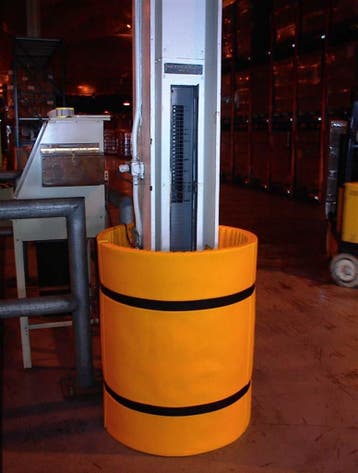 Sentry Concrete Wrap kunststof stootmat  -  Geel  -  Binnen, Verzenden