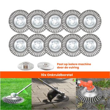 Set van 10 Stuks ! Universele Onkruidborstel – 15 CM –, Nieuw
