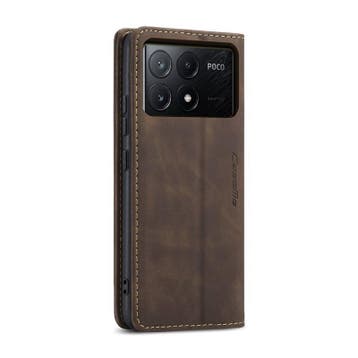 CaseMe book case leer - Xiaomi Poco X6 Pro - bruin, Verzenden, Nieuw