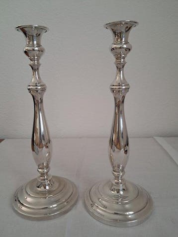 Kandelaber (2) - .800 zilver - kandelabers Calegaro, Antiek en Kunst