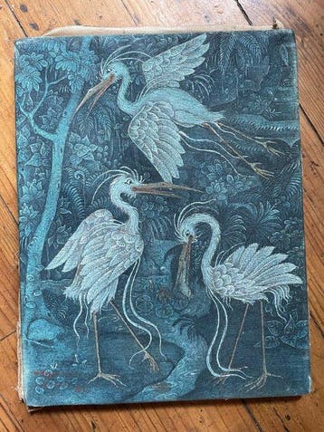 Vogels die een vis verslinden - W. Rojamuscaya - Bali -