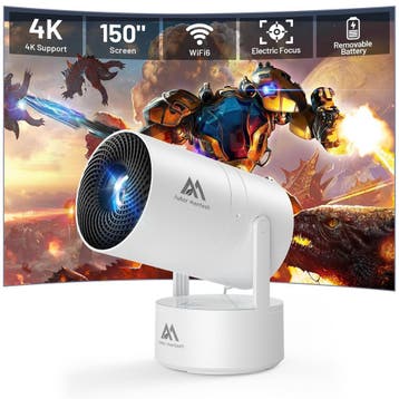 Draagbare Beamer WiFi6 - 180 hoek | Laatste Stuk!, LED, Ophalen of Verzenden, Zo goed als nieuw, Full HD (1080)