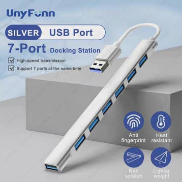 7-Poorts USB-C Hub met USB 3.0 - Type C Multi-poort Adapter, Verzenden, Nieuw