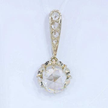 Hanger - 18 karaat Witgoud - Diamant - Vintage Art Deco uit