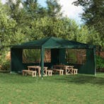 vidaXL Party Tent Zijwand 2 pcs 400 x 195 cm Groen PE en, Tuin en Terras, Verzenden, Nieuw