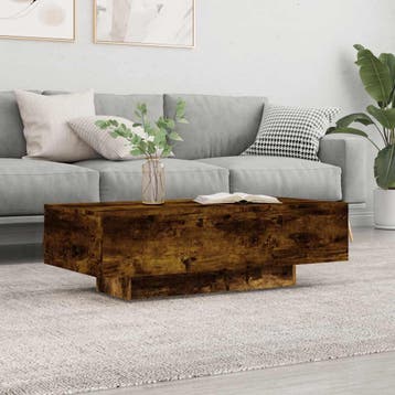 vidaXL Salontafel 100x49,5x31 cm bewerkt hout gerookt, Minder dan 50 cm, 100 tot 150 cm, Verzenden, Nieuw