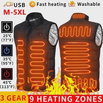 Verwarmd Vest met 9 Zones: Elektrische Graphene Jas voor Her, Verzenden, Nieuw