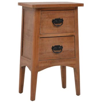 vidaXL Nachtkastje 40x29x68 cm massief vurenhout bruin, Huis en Inrichting, Verzenden, Nieuw, Minder dan 45 cm, 55 tot 70 cm