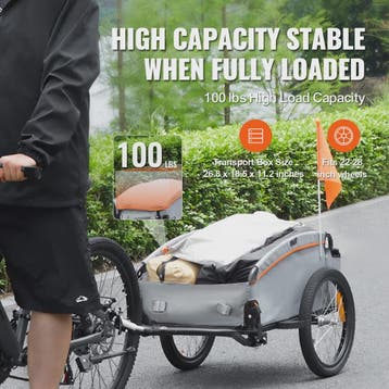 Opvouwbare Fietskar voor Cargo - 45kg Laadvermogen, Waterdic, Verzenden, Nieuw