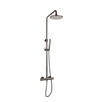Sani Royal Opbouw Regendouche met Thermostaatkraan Gun Metal, Nieuw