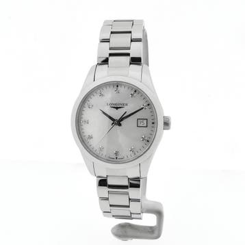 Longines Conquest Classic L2.386.4.87.6 2; Dames horloge..., Overige merken, Staal, Polshorloge, Ophalen of Verzenden