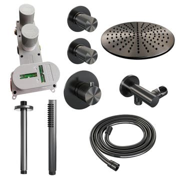 Brauer Gunmetal Carving Thermostatische Regendoucheset, Ophalen of Verzenden, Nieuw