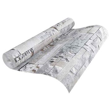 vidaXL 3D Steen Behang Grijs 10 x 0,53 m Non-Woven Stof, Verzenden, Grijs