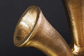Handgemaakte vaas KIYA 35cm goud met zeven openingen, Ophalen of Verzenden, Nieuw