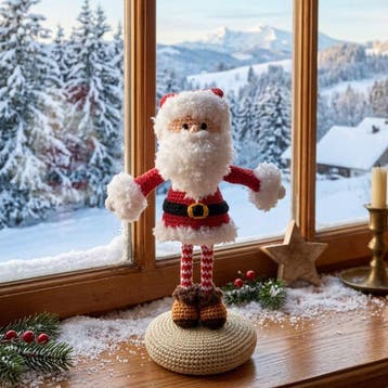 Kerstman Haken voor Mini Kerststal - Haakpret Anja Toonen, Ophalen of Verzenden, Nieuw