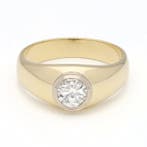 Ring - 14 karaat Geel goud Diamant (Natuurlijk), Sieraden, Tassen en Uiterlijk, Ringen, Nieuw