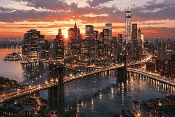 Iconica - Skyline of Light: Manhattan Dusk - unique 1/1 XXL
