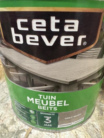 Ceta Bever Tuin Meubel Beits ZIJDEGLANS TRANSPARANT - GRE..., Nieuw, Beits, Ophalen of Verzenden, Grijs