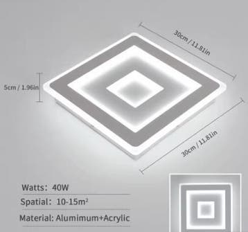 Vierkante LED Plafondlamp 42W voor Binnen, Verzenden, Nieuw