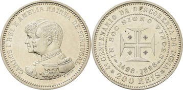 200 Reis 1898, Portugal Carlos I 1889-1908, Verzenden