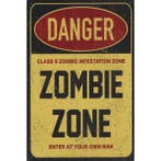 Wandbord - Danger Zombie Zone – Enter At Own Risk, Ophalen of Verzenden, Nieuw