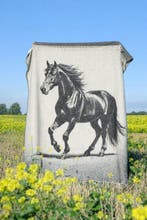 Plaid-arazzo equestre Exclusief met paard in galop - 180x140, Antiek en Kunst