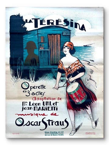 G. Dola, Paris - La Térésina — Affiche originale Art déco,, Antiek en Kunst, Kunst | Tekeningen en Foto's