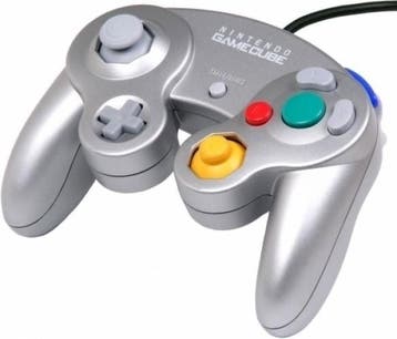 Nintendo Gamecube Controller Zilver (GameCube), Spelcomputers en Games, Spelcomputers | Nintendo GameCube, Verzenden, Gebruikt