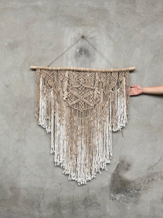 Wanddecoratie - NO RESERVE PRICE - Beautiful macramé Wall, Antiek en Kunst, Kunst | Designobjecten