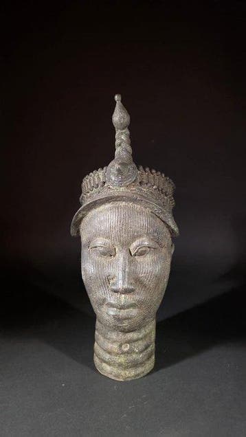Bronzen hoofd - Ife - Benin-Nigeria, Antiek en Kunst