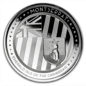 EC8 - Montserrat Emerald Isle of the Caribbean 1 oz 2018, Verzenden, Midden-Amerika, Losse munt, Zilver