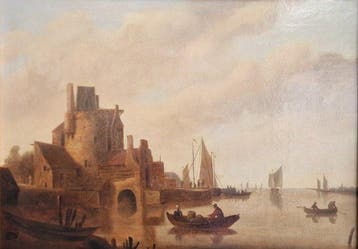 Jan Jozefsz van Goyen (1596-1656), Navolger van - Gezicht op, Antiek en Kunst, Kunst | Schilderijen | Klassiek