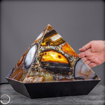 Achatlamp – Stralende structuren in natuurlijke perfectie