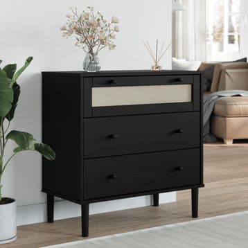 vidaXL Ladekast SENJA rattan-look 80x40x80 cm massief, Verzenden, Nieuw