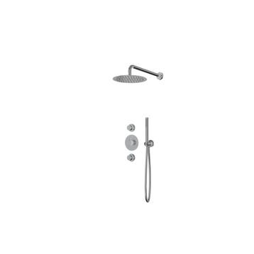 Thermostatische inbouw regendouche chroom drie-knops midden, Verzenden, Nieuw