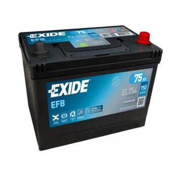 Exide EFB accu | EL754 | 12V 75Ah, Ophalen of Verzenden, Nieuw