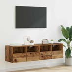 vidaXL TV Wandkasten 2 pcs Oud Hout 60 x 30 x 30 cm Bewerkt, Huis en Inrichting, Kasten | Televisiemeubels, Verzenden, Nieuw, 50 tot 100 cm