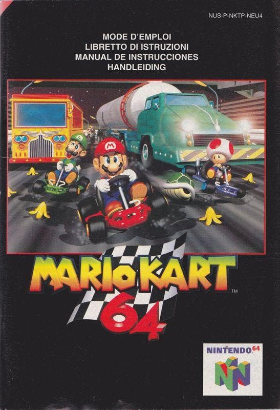 Mario Kart 64 Handleiding (N64 Accessoires), Spelcomputers en Games, Spelcomputers | Nintendo 64, Zo goed als nieuw, Ophalen of Verzenden