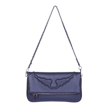 Zadig & Voltaire Rock Wings Clutch - Zwart, Sieraden, Tassen en Uiterlijk, Tassen | Damestassen, Verzenden, Zo goed als nieuw