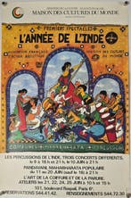Frédéric-Serge Kahn - Affiche vintage < LAnnée de PInde >, Antiek en Kunst