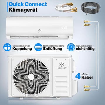 Split Unit Airco - Airconditioning - Quick Connect - Warm &, Witgoed en Apparatuur, Airco's, Verzenden, Zo goed als nieuw