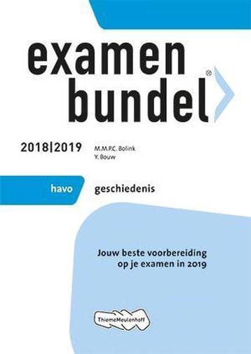 Examenbundel havo Geschiedenis 2018/2019 - Bolink, Verzenden, Gelezen