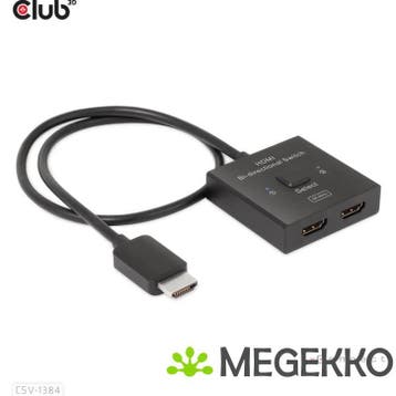 CLUB3D HDMI 2-in-1 Bi-directional Switch for 8K60Hz or, Computers en Software, Verzenden, Nieuw