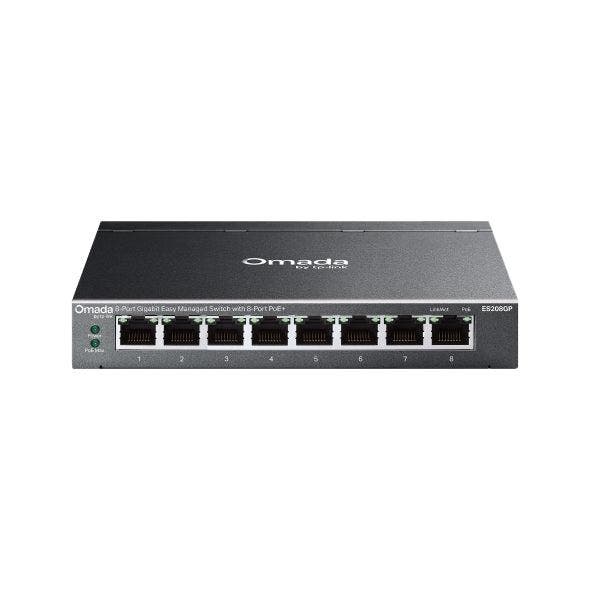 Omada - Switch, 8-Port, 8x PoE+ - Switch ES208GP, Computers en Software, Netwerk switches, Nieuw, Ophalen of Verzenden