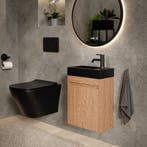 2dekans | Mirlux Toiletmeubel Warm Eiken - Fonteinmeubel -, Ophalen of Verzenden, Zo goed als nieuw