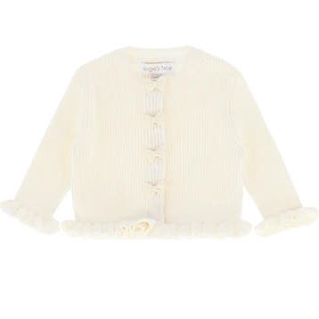 Angels Face Tyler Baby Ribbed Cardigan Vanilla - 62 (2-4, Ophalen of Verzenden, Nieuw