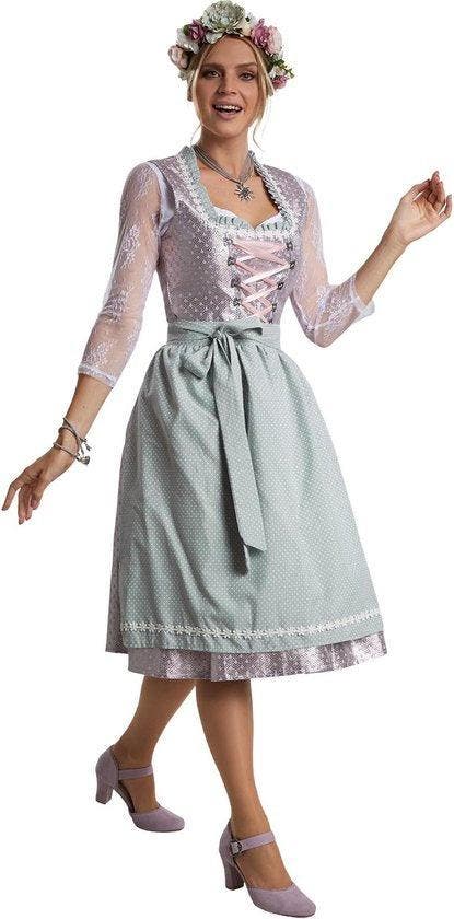 2dekans | Dressforfun Midi-Dirndl Oberammergau model 2 L -, Hobby en Vrije tijd, Feestartikelen, Zo goed als nieuw, Ophalen of Verzenden